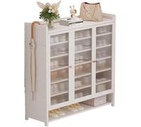 Scarpiera in bambù a 7/8 ripiani, portatile e pieghevole, non richiede montaggio, elegante contenitore for camera da letto, corridoio, armadio(A,90 * 32 * 115cm)