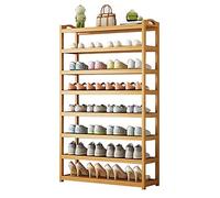 Scarpiera in bambù a 8 strati, antipolvere, in legno massello, portatile, antiscivolo, 90 cm, elegante espositore per scarpe da casa per tutte le scarpe