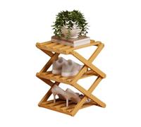 Scarpiera in bambù a 9 livelli senza montaggio, scarpiera, scarpiera for fisarmonica 2/3/4/5/6/7/8 in legno, organizer salvaspazio pieghevole for scarpe, scarpiera pieghevole in bambù(Natural,3 Tier)