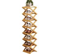 Scarpiera in bambù a 9 livelli senza montaggio, scarpiera, scarpiera for fisarmonica 2/3/4/5/6/7/8 in legno, organizer salvaspazio pieghevole for scarpe, scarpiera pieghevole in bambù(Natural,8 Tier)