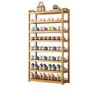 Scarpiera in bambù con 8 strati per riporre scarpe robuste e sostenibili, scaffale multistrato per scarpe per uso domestico, antipolvere e portatile, design antiscivolo (80 cm)