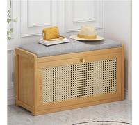 Scarpiera in bambù, con cassetti in rattan, salvaspazio, chiusa, per ingresso