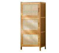 Scarpiera in bambù da ingresso con ante autoportante in rattan scarpiera per corridoio, perfetta per pantofole e calzature, elegante decorazione per la casa