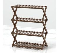 Scarpiera in bambù, multistrato, pieghevole, organizer per riporre le scarpe, torre verticale per scarpe, salvaspazio, installazione gratuita, scaffale per scarpe per armadi, balcone, soggiorno, ingre