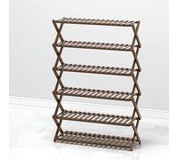 Scarpiera in bambù, multistrato, pieghevole, organizer per riporre le scarpe, torre verticale per scarpe, salvaspazio, installazione gratuita, scaffale per scarpe per armadi, balcone, soggiorno, ingre