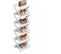 Scarpiera in bambù - Nessun montaggio richiesto, organizer per scarpe alto e stretto, pieghevole, salvaspazio, scaffale multifunzionale per ingressi, angoli, camere da letto, balconi, 6 strati marrone