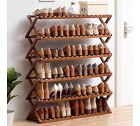 Scarpiera in Bambù, Organizer Pieghevole for Portascarpe, Porta Scarpe Verticale Salvaspazio for Ingresso, Soggiorno, Camera da Letto, Balcone, Bagno, Dormitorio, Appartamento