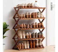 Scarpiera in Bambù, Organizer Pieghevole for Portascarpe, Porta Scarpe Verticale Salvaspazio for Ingresso, Soggiorno, Camera da Letto, Balcone, Bagno, Dormitorio, Appartamento