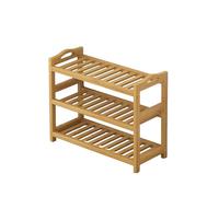 Scarpiera in bambù per ingresso, scaffale stretto a 3 ripiani per scarpe, ideale per appartamenti, camere da letto, corridoi, interni (70 cm)