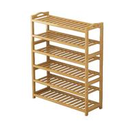 Scarpiera in bambù per ingresso stretta a 6 ripiani per scarpe, perfetta per appartamenti, camere da letto, corridoi, interni (70 cm)
