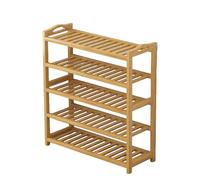 Scarpiera in bambù per ingresso stretto multi-livello per scarpe, ideale per appartamenti, camere da letto, corridoi, interni (5 ripiani/60 cm)