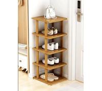 Scarpiera in bambù, scarpiera per spazi stretti, ripiani verticali per scarpe, organizer per scarpe impilabile per corridoio, camera da letto, ingresso, guardaroba, grande volume, facile installazione