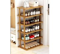 Scarpiera in bambù, scarpiera per spazi stretti, ripiani verticali per scarpe, organizer per scarpe impilabile per corridoio, camera da letto, ingresso, guardaroba, grande volume, facile installazione