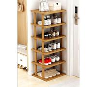 Scarpiera in bambù, scarpiera per spazi stretti, ripiani verticali per scarpe, organizer per scarpe impilabile per corridoio, camera da letto, ingresso, guardaroba, grande volume, facile installazione