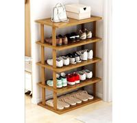 Scarpiera in bambù, scarpiera per spazi stretti, ripiani verticali per scarpe, organizer per scarpe impilabile per corridoio, camera da letto, ingresso, guardaroba, grande volume, facile installazione
