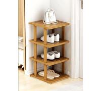 Scarpiera in bambù, scarpiera per spazi stretti, ripiani verticali per scarpe, organizer per scarpe impilabile per corridoio, camera da letto, ingresso, guardaroba, grande volume, facile installazione