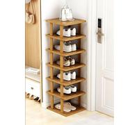 Scarpiera in bambù, scarpiera per spazi stretti, ripiani verticali per scarpe, organizer per scarpe impilabile per corridoio, camera da letto, ingresso, guardaroba, grande volume, facile installazione