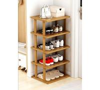 Scarpiera in bambù, scarpiera per spazi stretti, ripiani verticali per scarpe, organizer per scarpe impilabile per corridoio, camera da letto, ingresso, guardaroba, grande volume, facile installazione