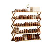 Scarpiera in bambù, scarpiera portatile pieghevole, senza installazione, torre portascarpe verticale for corridoi, camere da letto e piccoli spazi, naturale(100 * 25 * 78cm)