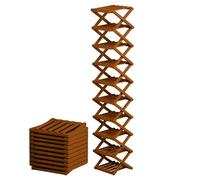 Scarpiera In Legno - Non Sono Necessari Strumenti Per Il Montaggio, Supporto Per Organizer Per Scarpe A Più Livelli, Organizer Per Calzature Pieghevole | Per Ingresso Camera Da Armadio Corridoio