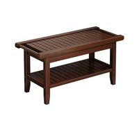 Scarpiera in legno, stretta, con comodo cuscino, mobile da ingresso, elegante scarpiera, panca da letto, per soggiorno, camera da letto, ingresso (colore noce A, 80 cm)