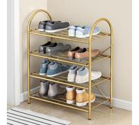 Scarpiera in metallo a 5 ripiani per porta dell'armadio, design sottile e indendente, alta capacità, finitura oro durevole (50 x 26 x 50 cm) - salvaspazio nizer per scarpe