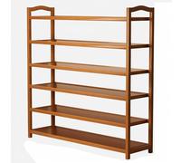 Scarpiera indipendente in bambù e legno, salvaspazio, per ingresso, soggiorno, camera da letto (50 x 106 x 24 cm), elegante soluzione di archiviazione