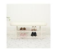 Scarpiera industriale da ingresso con cuscino, 2 ripiani, per camera da letto e corridoio, arredamento moderno per la casa, design elegante e funzionale