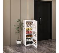 Scarpiera intelligente - Organizer in acciaio laminato a freddo con rack e ripiano per ingresso - Elegante unità di archiviazione per disinfezione per l'organizzazione delle scarpe