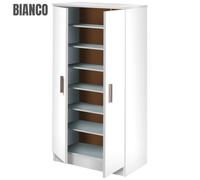 SCARPIERA KIT MOBILE MULTIUSO PORTA SCARPE 2 ANTE 6 RIPIANI ARMADIETTO IN LEGNO