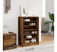 vidaXL Scarpiera Legno Antico 60x35x92 cm in Legno Multistrato, Mobile per Scarpe, mensola per Scarpe, Porta Scarpe, Armadio per Scarpe