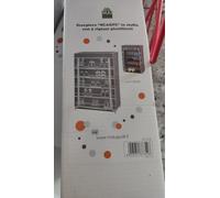 Scarpiera Maiuguali 5 Ripiani in Stoffa TNT e Metallo Grigia 61x30x90 cm