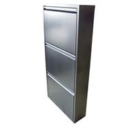 Scarpiera metallo nero tre scomparti L50xP15X H103cm casa scarpe camera stanza