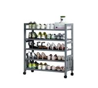 Scarpiera mobile a 5 ripiani con ripiani regolabili, per corridoio, ingresso, armadio e soggiorno, design salvaspazio e struttura robusta (50 cm)