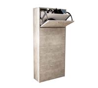 Scarpiera slim 4 ante a ribalta 140 cm mobile Scarpiere salvaspazio legno scarpe