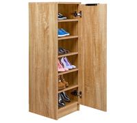 Scarpiera Mobiletto Multiuso in Legno Quercia Mobile Porta Scarpe 30x35x100 cm
