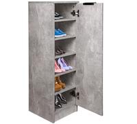 Scarpiera Mobiletto Multiuso in Legno Quercia Mobile Porta Scarpe 30x35x100 cm
