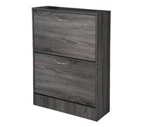 SCARPIERA MODERNA 2 ANTE A RIBALTA SLIM SALVASPAZIO DOPPIA NERO WENGè 806324cm