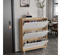 Scarpiera moderna con 3 cassetti a ribalta, autoportante, nascosta, sottile, per ingresso e corridoio