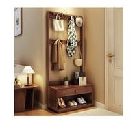 Scarpiera moderna in legno con cuscino e panca, autoportante per ingresso, per corridoio, soggiorno, fango, elegante appendiabiti e soluzione per riporre oggetti