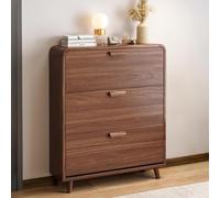 Scarpiera moderna in legno stretta per corridoio e ingresso, salvaspazio, per soggiorno, 80 x 17 x 11 cm, design elegante