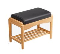 Scarpiera moderna nera con cuscino in pelle PU - Contenitore per ingresso in fattoria, organizer per camera da letto, elegante armadio per soggiorno, corridoio e ingresso, 80 cm