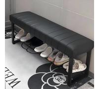 Scarpiera moderna nera da ingresso con cuscino elegante soluzione di archiviazione 60 x 32 x 45 cm design salvaspazio per corridoio casa nization mobili