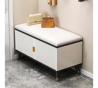 Scarpiera moderna sottile con spazio nascosto, elegante scarpiera nera e oro per tacchi alti, organizer da ingresso con sedile, perfetta per corridoi e armadi (60 x 50 x 30 cm)