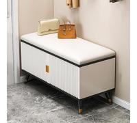 Scarpiera moderna ultra sottile invisibile con ante - Divano con sedia, scarpiera con tacco alto, adatta per ingresso, corridoio, armadio (dimensioni: 60 x 50 x 30 cm, colore: nero oro)