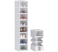 Scarpiera Modulabile con 8 Contenitori per Scarpe Impilabili Organizer per