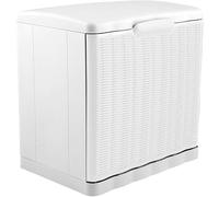 Scarpiera modulabile sovrapponibile stretta salvaspazio Contenitore componibile Porta 4 paia di Scarpe elegante effetto rattan (BIANCO)