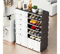 Scarpiera Modulare 12 Cubi Mobile Porta Scarpe Componibile 24 Paia Salvaspazio