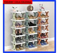 scarpiera modulare SALVASPAZIO ingresso slim scaffale porta scarpe COMPONIBILE