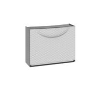 SCARPIERA MODULARE TERRY "HARMONY" EFFETTO RATTAN BIANCO 51X19X39 CM